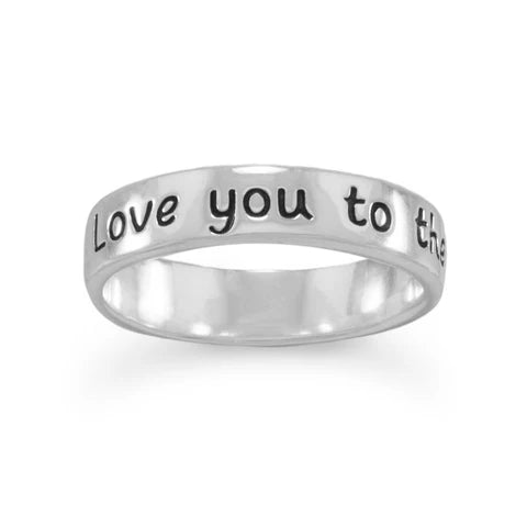 "Love You To The Moon And Back" Ring