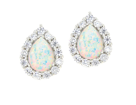 Created Opal Earrings