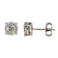 Sterling Silver Diamond Stud Earrings