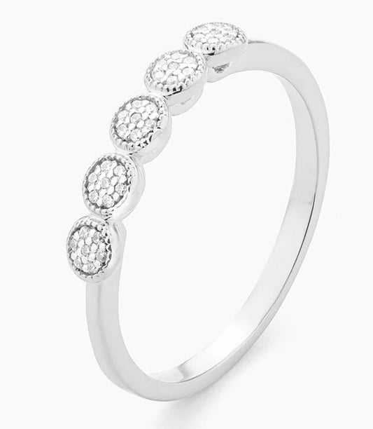 Circle Station Diamond Ring