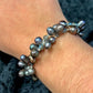 Black Freshwater Pearl Stretch Bracelet