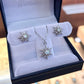 Snowflake Simulated Opal Earrings