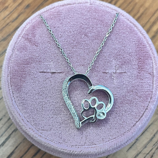 Princess Diamond Paw Pendant