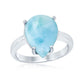 Pear Shape Larimar Ring
