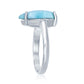 Pear Shape Larimar Ring