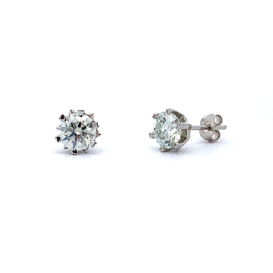 Hidden Heart Moissanite Studs