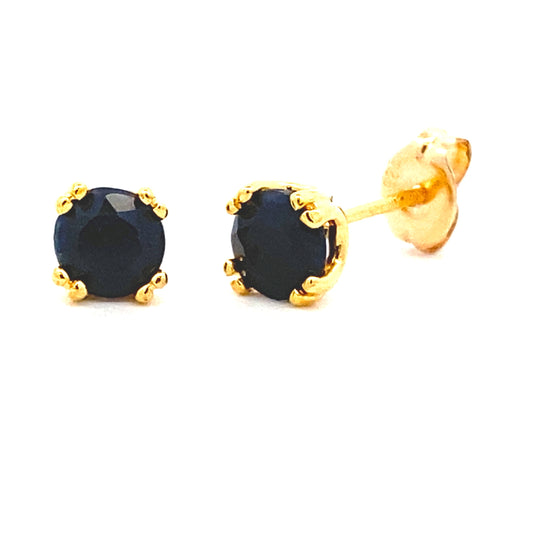 1.30 CTW Sapphire Gold Plated Studs