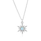 Snowflake Simulated Opal Necklace