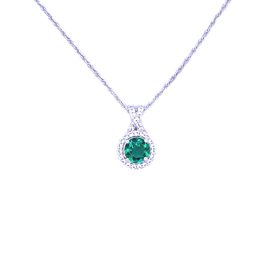 Created Emerald Necklace