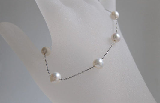 Freshwater Pearl Station Bracelet