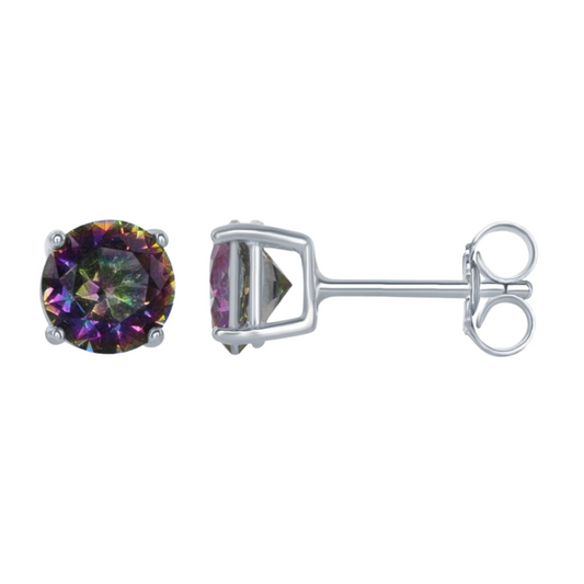 Mystic Fire CZ Studs